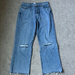 Women's Blue Distressed Jeans